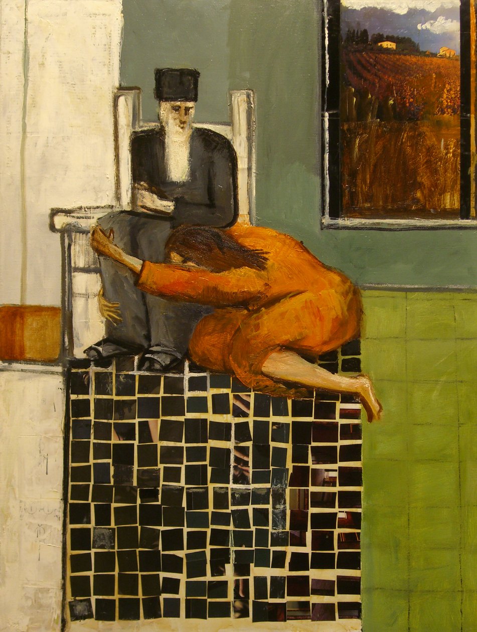 एलीशा, 1999 (कैनवास पर तेल और कोलाज) द्वारा रिचर्ड समकालीन कलाकार Mcbee