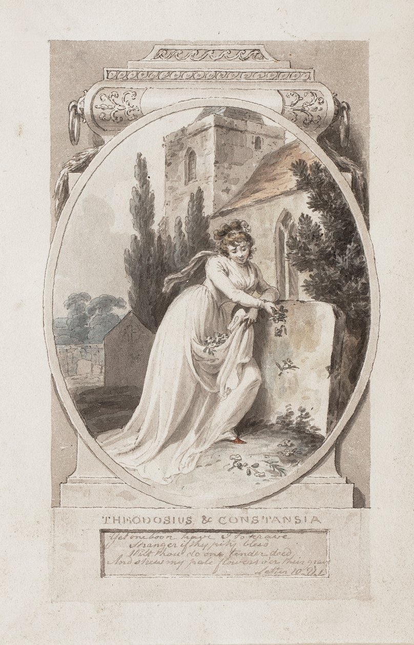 Theodosius and Constansia, John Langhorne, c.1800 द्वारा चार्ल्स कुक के &39;कॉन्स्टेंटिया और थियोडोसियस&39; के 1800 संस्करण का चित्रण द्वारा रिचर्ड कॉर्बोल्ड