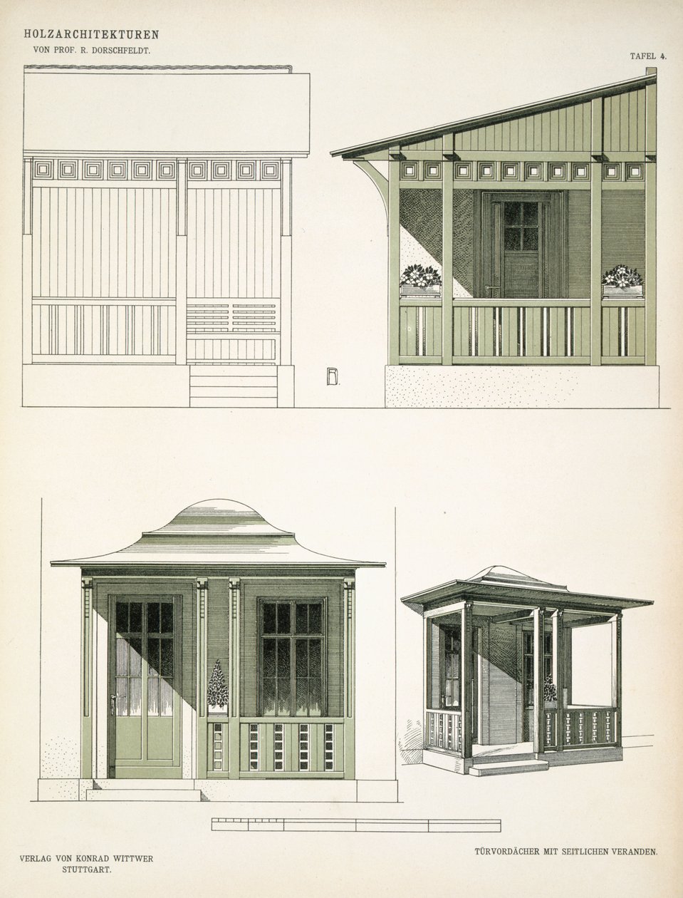 लकड़ी में वास्तुकला, c.1900 द्वारा रिचर्ड डॉर्स्फ़ेल्ट