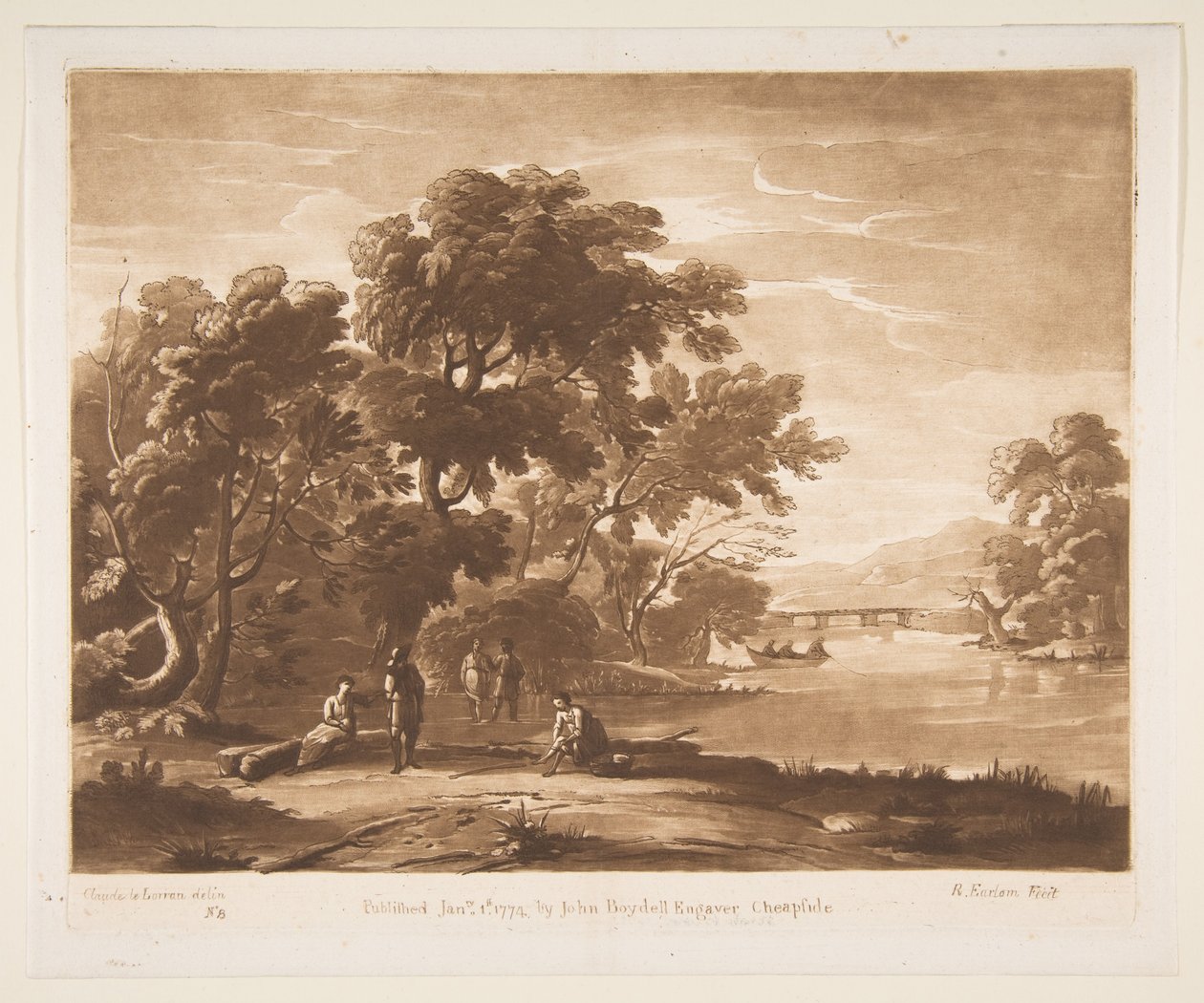 लैंडस्केप विथ फिगर, 1774। द्वारा रिचर्ड अर्लोम