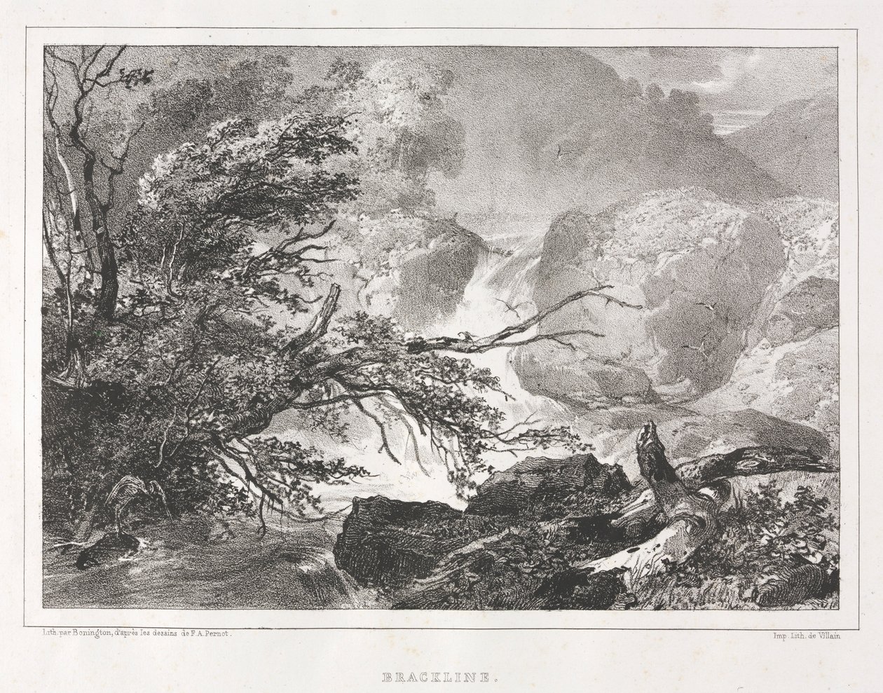 स्कॉटलैंड के सुरम्य दृश्य: ब्रैकलाइन, 1826। द्वारा रिचर्ड पार्क्स बोनिंगटन