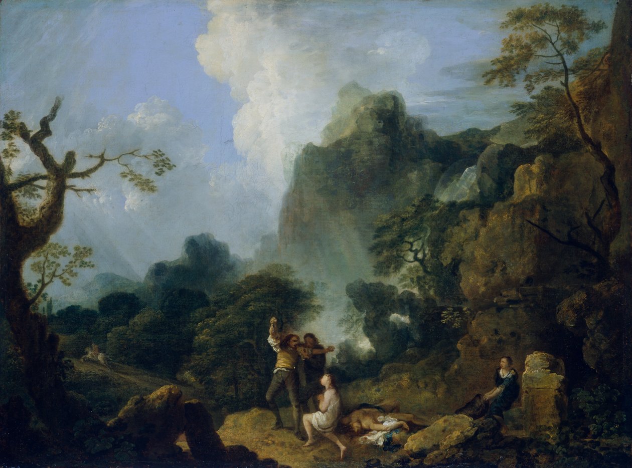 'लैंडस्केप विद बैंडिटि: द मर्डर', 1723-1782' द्वारा रिचर्ड विल्सन