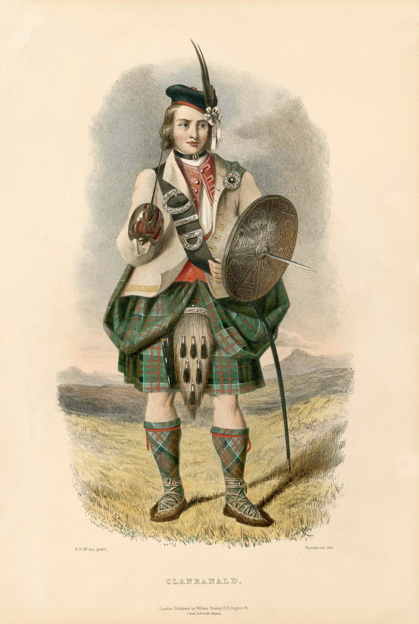 स्कॉट्लैंड हाइलैंड्स के पंजे से Clanranald, pub.1845 द्वारा रॉबर्ट रोनाल्ड मैकिन