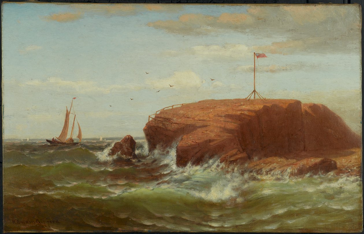सेकोननेट रॉक, न्यू बेडफोर्ड, मैसाचुसेट्स, c.1865 द्वारा रॉबर्ट स्वेन गिफोर्ड