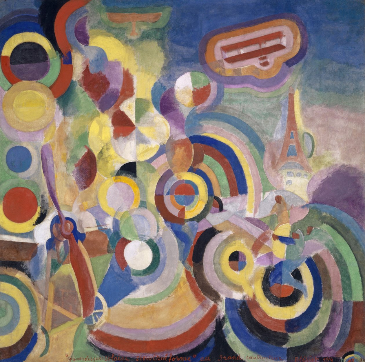 ब्लेयर को श्रद्धांजलि, 1914। द्वारा रॉबर्ट Delaunay