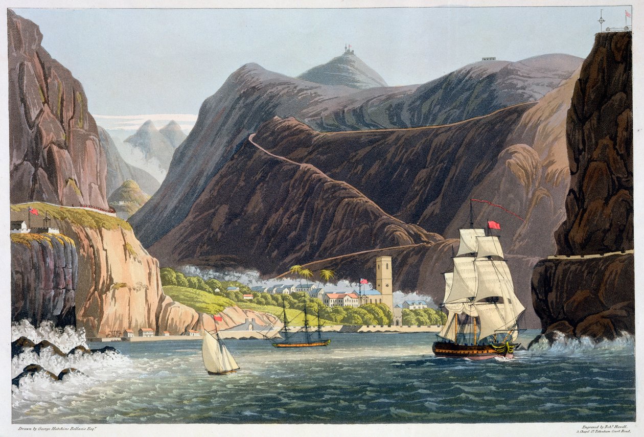 सड़कें, सेंट हेलेना, 1815 द्वारा रॉबर्ट हेवेल