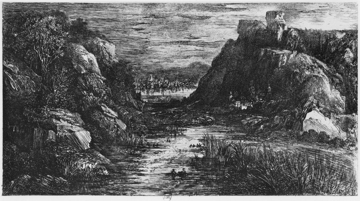 अपवित्र के पीछे लैंडस्केप, 1871 द्वारा रोडोलफे ब्रेज़िन