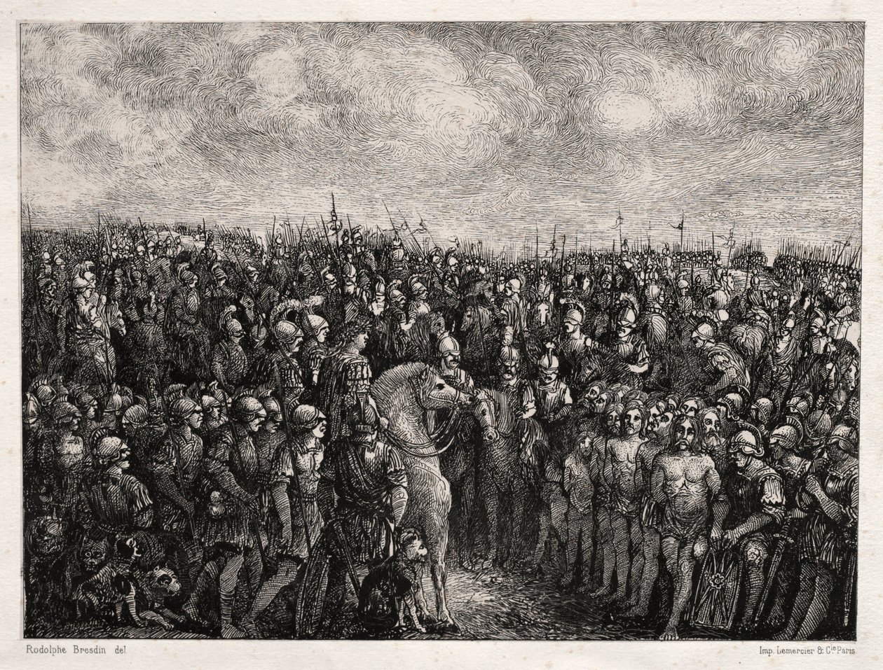 सीज़र और उसके कैदी, 1878। द्वारा रोडोलफे ब्रेज़िन