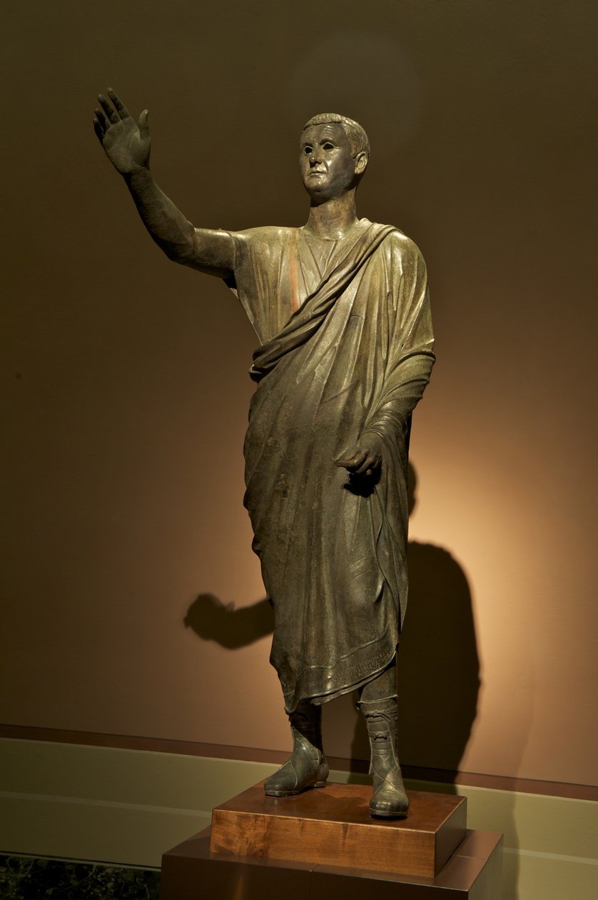 Aule Metele की Etruscan की मूर्ति, The Orator (bronze) द्वारा उपन्यास