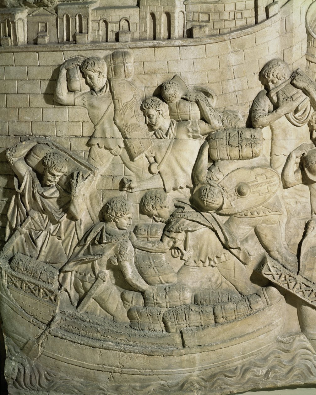 एक जहाज लोड हो रहा है, ट्रोजन के स्तंभ (प्लास्टर) के कलाकारों से विस्तार द्वारा उपन्यास