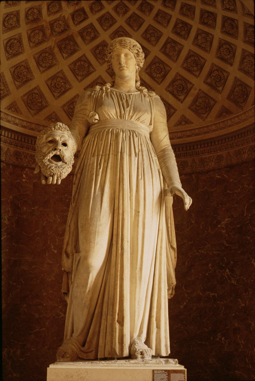 संग्रहालय Melpomene की प्रतिमा, c.50 ईसा पूर्व (संगमरमर) द्वारा उपन्यास