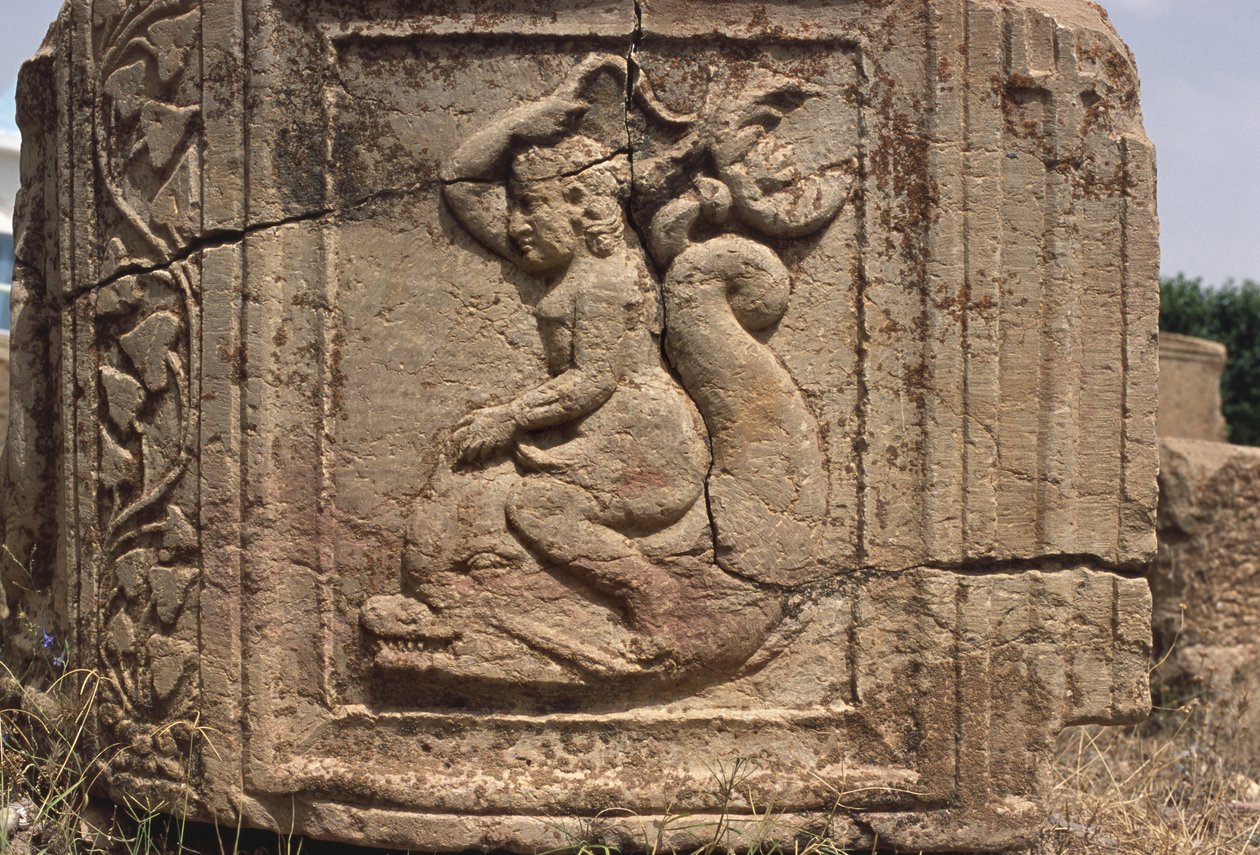 जल अप्सरा एक डॉल्फिन की सवारी द्वारा रोमन इंपीरियल काल
