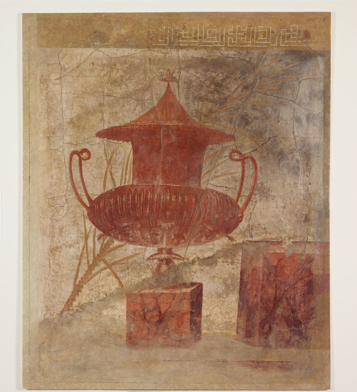 बोसोरिएल में विला के पेरिस्टाइल से दीवार पेंटिंग का टुकड़ा, c.50–40 ई.पू. द्वारा रोमन रिपब्लिकन काल