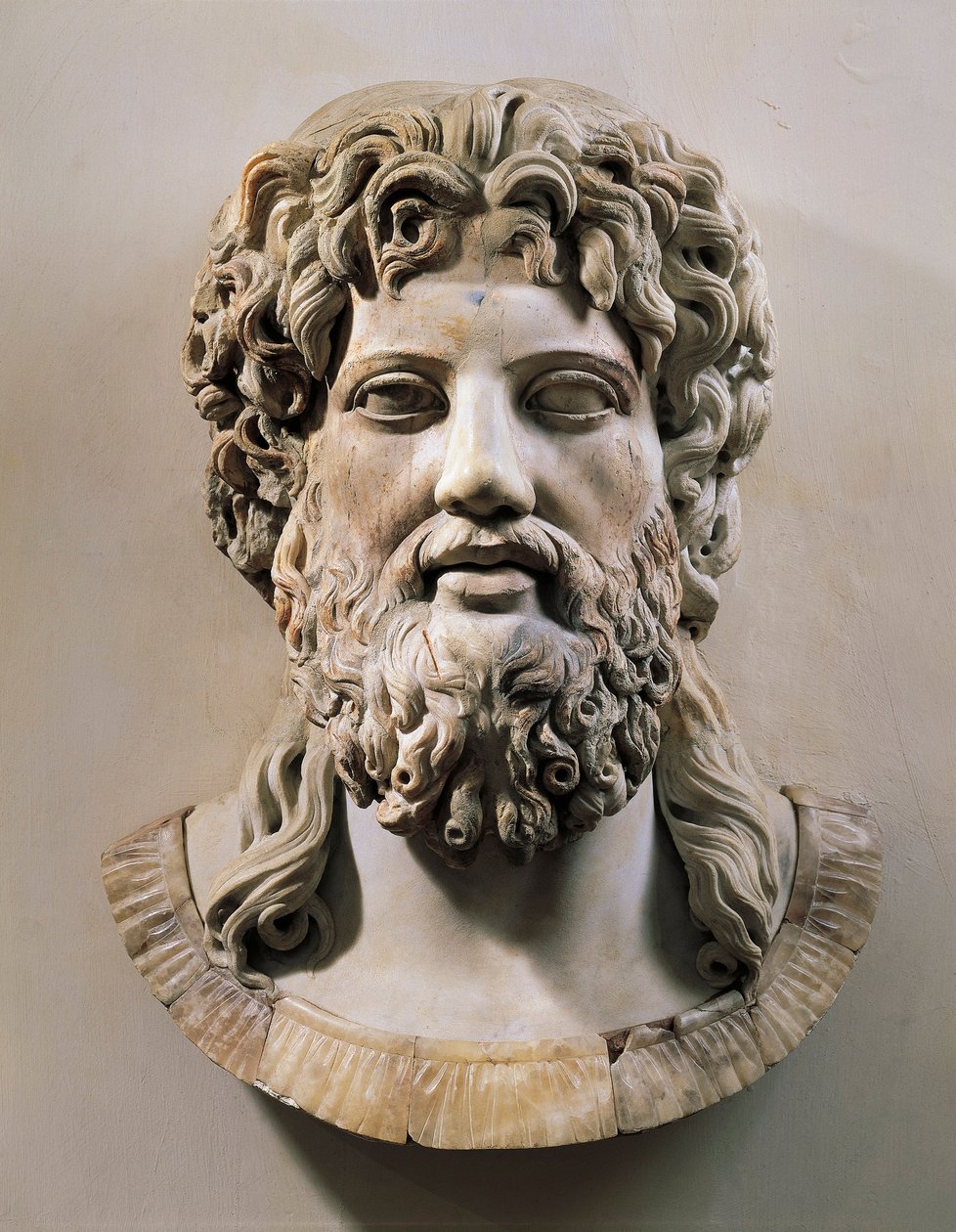 Asclepius या Zeus (संगमरमर) का सिर द्वारा उपन्यास