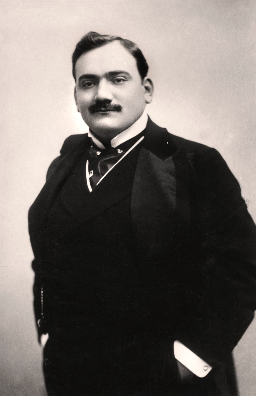 एनरिको कारुसो 1873-1921, इतालवी कार्यकाल, 1907। द्वारा रोटरी फोटो