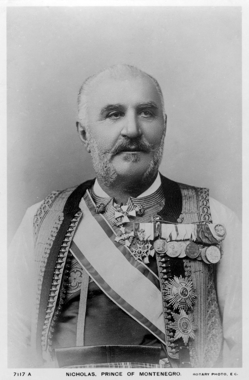 निकोलस, प्रिंस ऑफ मोंटेनेग्रो, c1900s। द्वारा रोटरी फोटो