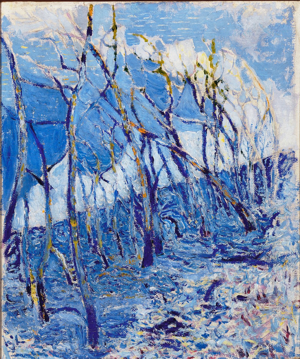 लैंडस्केप या चेस्टनट फ़ॉरेस्ट,। c.1918-21 द्वारा रुबाल्डो मेरेलो