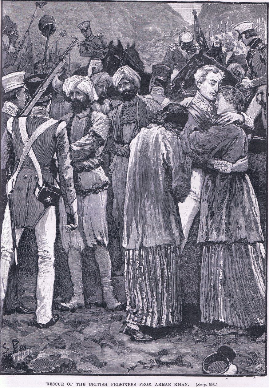 1842 ई। अकबर खान से ब्रिटिश कैदियों का बचाव द्वारा एस पगेट