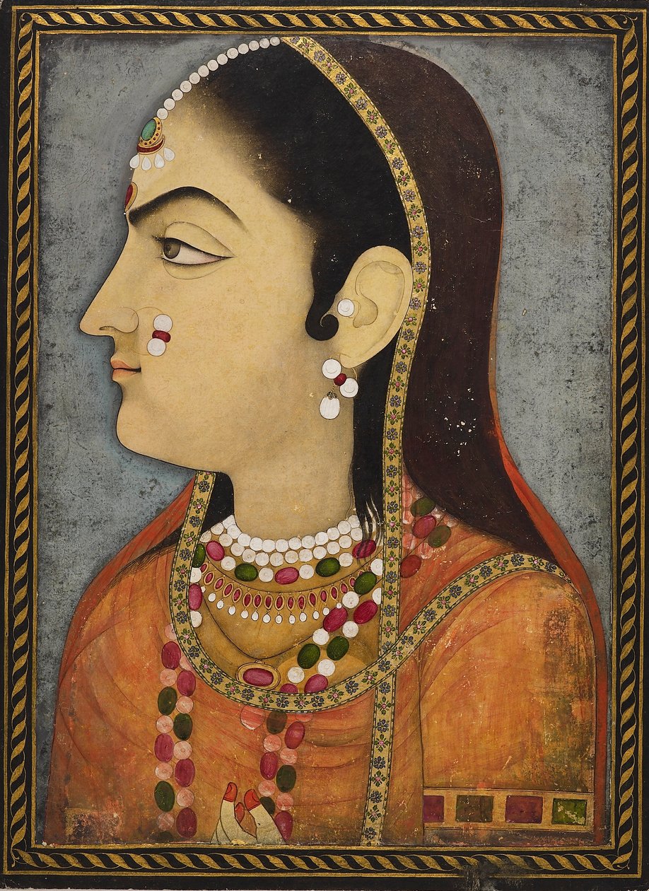 एक महिला का चित्र, c1800 द्वारा साहिब रामी