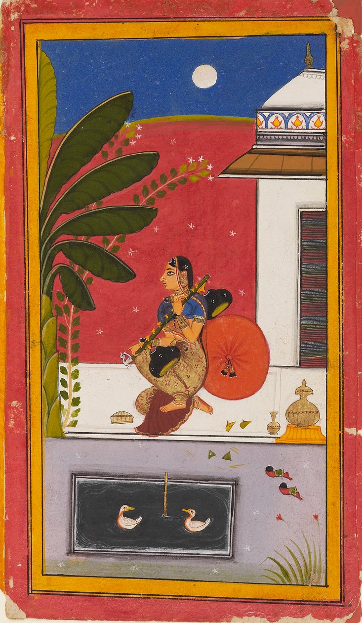 वीणा बजाती एक महिला, 1630-1640 द्वारा सहिब्दीन