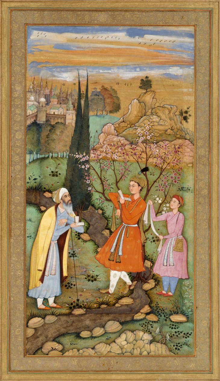 मुरक़ा गुलशन से पत्ता- कवि और राजकुमार (रेक्टो) द्वारा सलीम कुली
