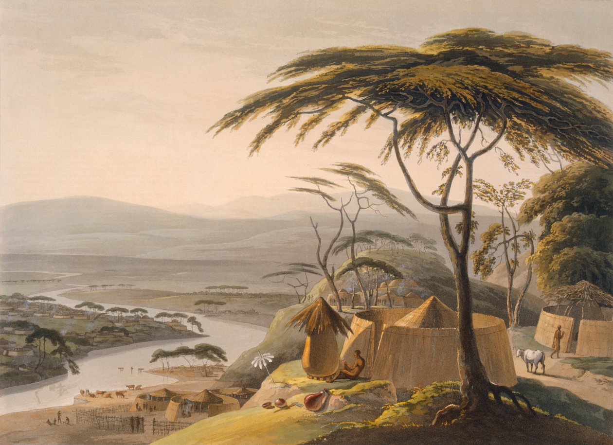 लेटाको का शहर, 1804-05 (रंग जलीय) द्वारा सैमुअल डेनियल