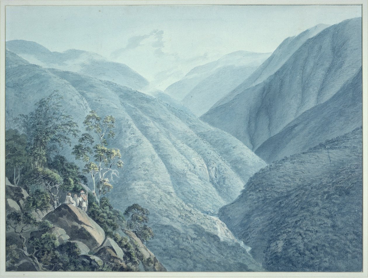 मुरिचोन से देखें, टीनशू के मार्ग पर उत्तर की ओर देख रहे हैं, टिसिसुडन, भूटान की सड़क पर द्वारा सैमुअल डेविस