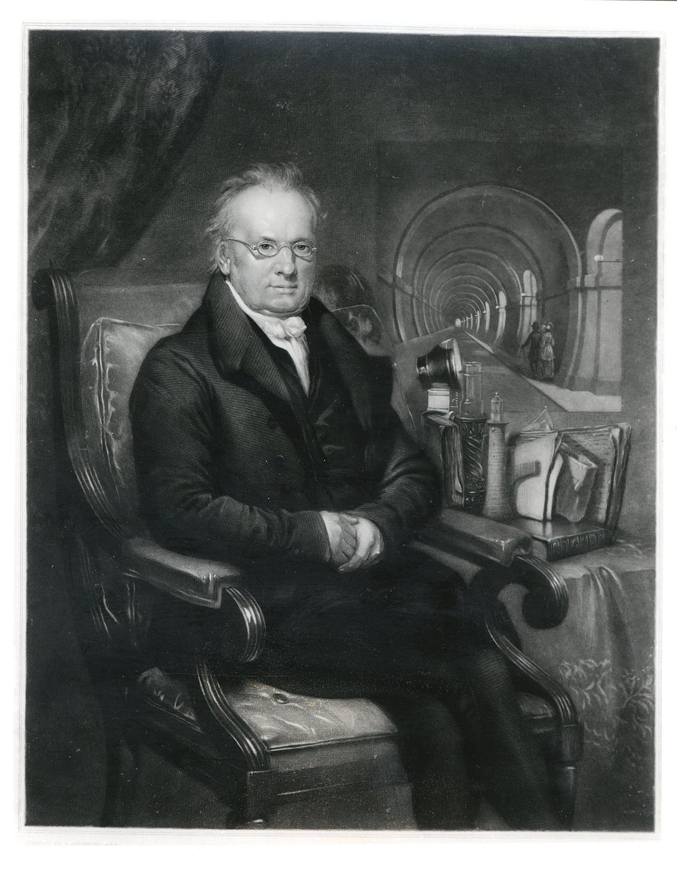 सर मार्क इसामबर्ड ब्रुनेल (1769-1849) c.1835 द्वारा सैमुअल ड्रमंड