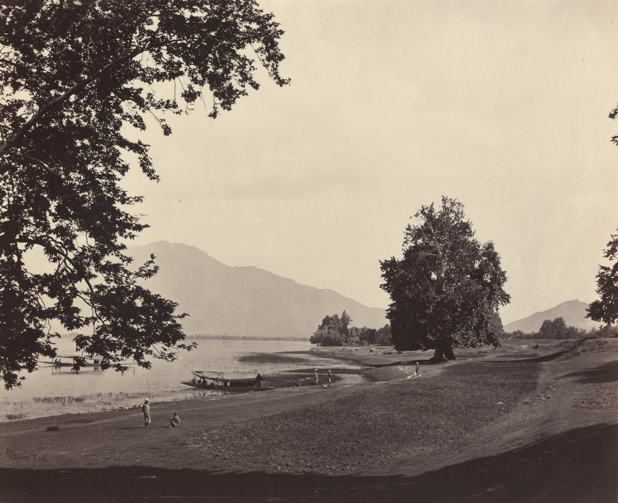 कश्मीर दृश्य, सी. 1865. द्वारा सैमुअल बॉर्न