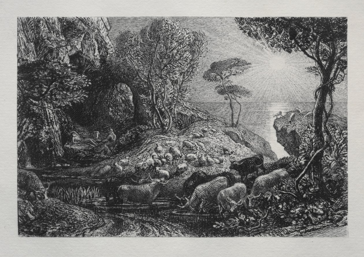 मोएरिस और गैलाटिया, 1883। द्वारा सैमुअल पामर