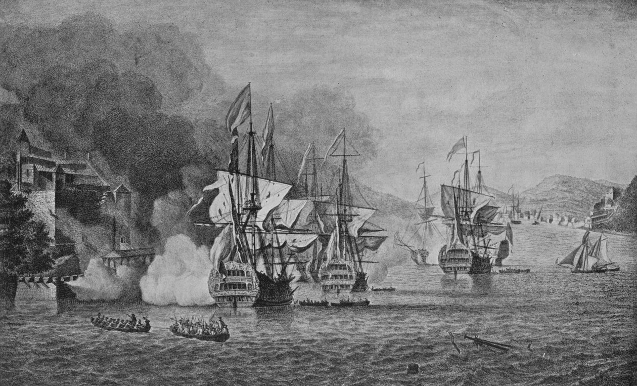 पोर्टोबेलो में वर्नोन, c1740 द्वारा सैमुअल स्कॉट
