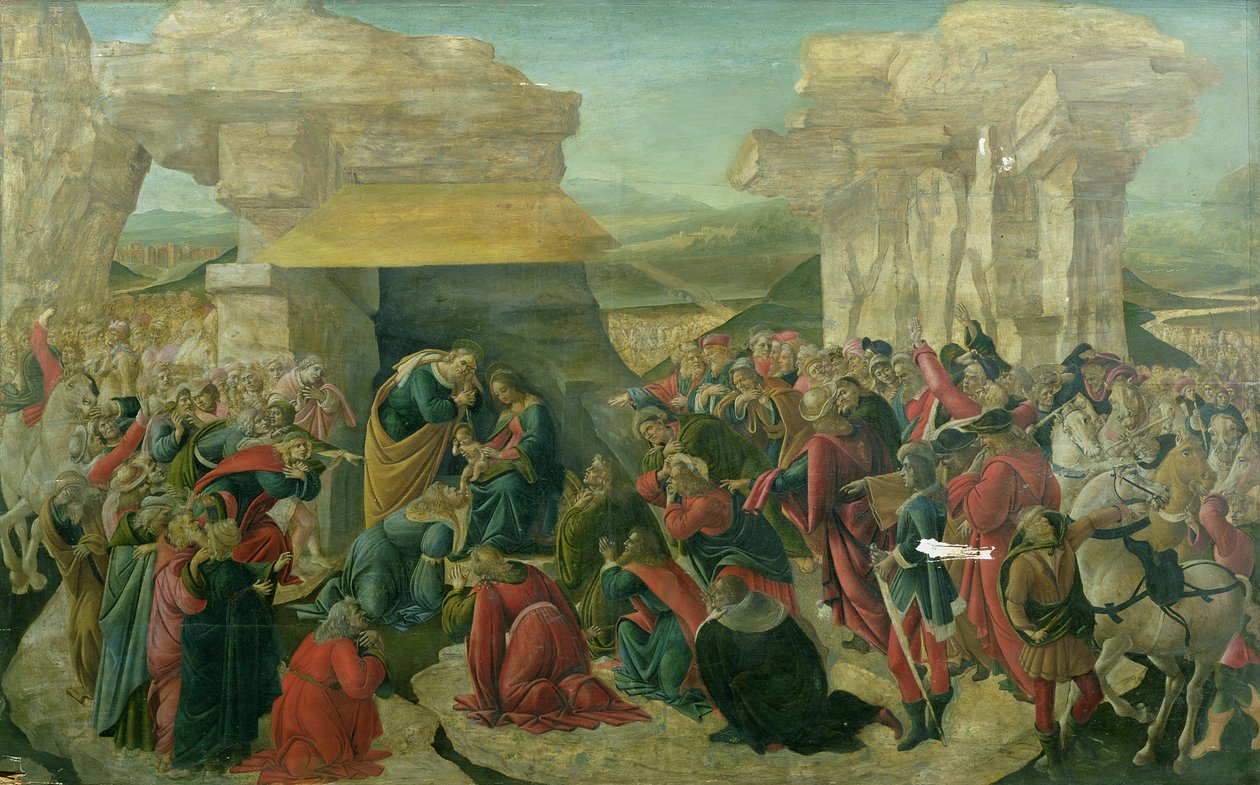 Magi की आराधना, c.1480 (पैनल पर तापमान) द्वारा सैंड्रो बॉटलिकली