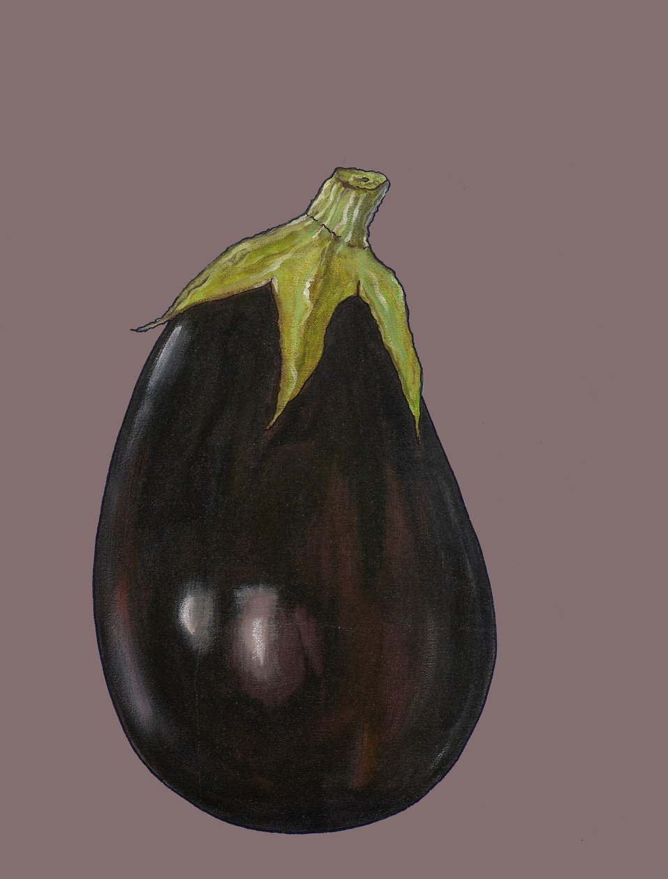 ऑबर्जिन, 2006 (कागज पर तेल और पेस्टल) द्वारा सारा थॉम्पसन-एंगेल्स