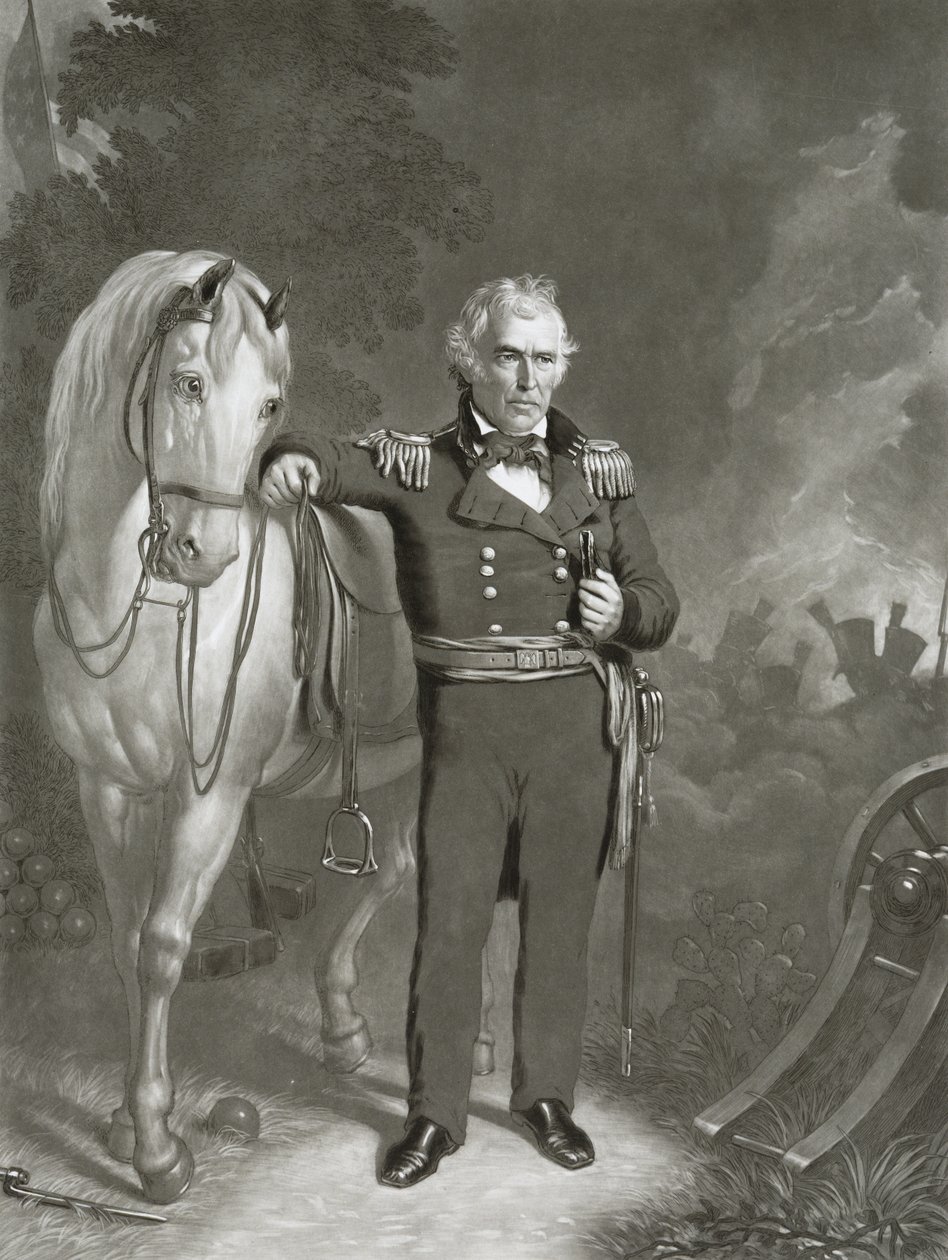 मेजर-जनरल ज़ाचरी टेलर, 1849-1852 (वोव पेपर पर मेजेओटिंट) द्वारा सार्तैन और स्लोअनेकर सार्तैन और स्लोअनेकर