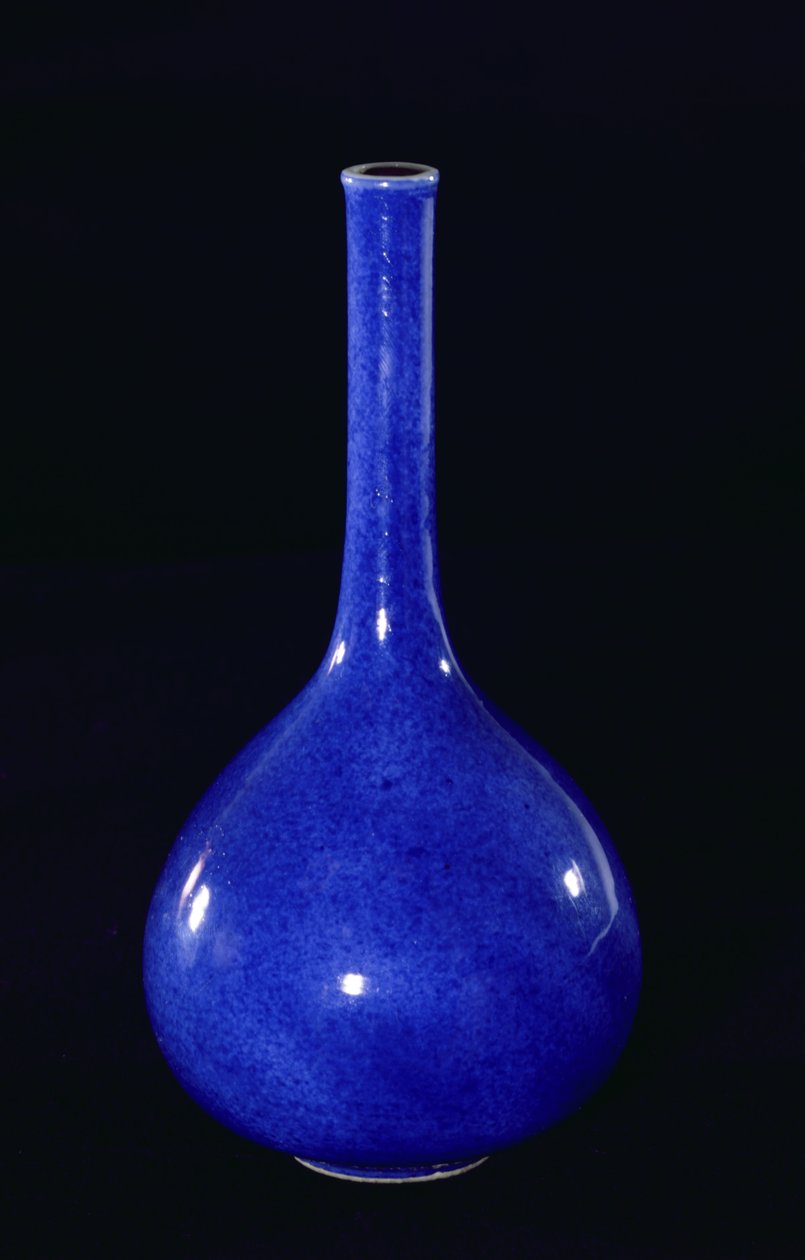 पाउडर नीला फूलदान, किंग राजवंश (1644-1912) (सिरेमिक) द्वारा स्कूल चीनी