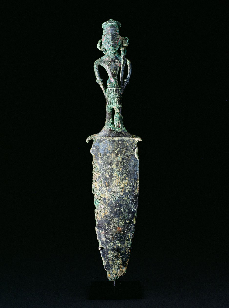 डैगर, डोंगसन कल्चर, c.200 BC-200 AD (कांस्य) द्वारा स्कूल वियतनामी
