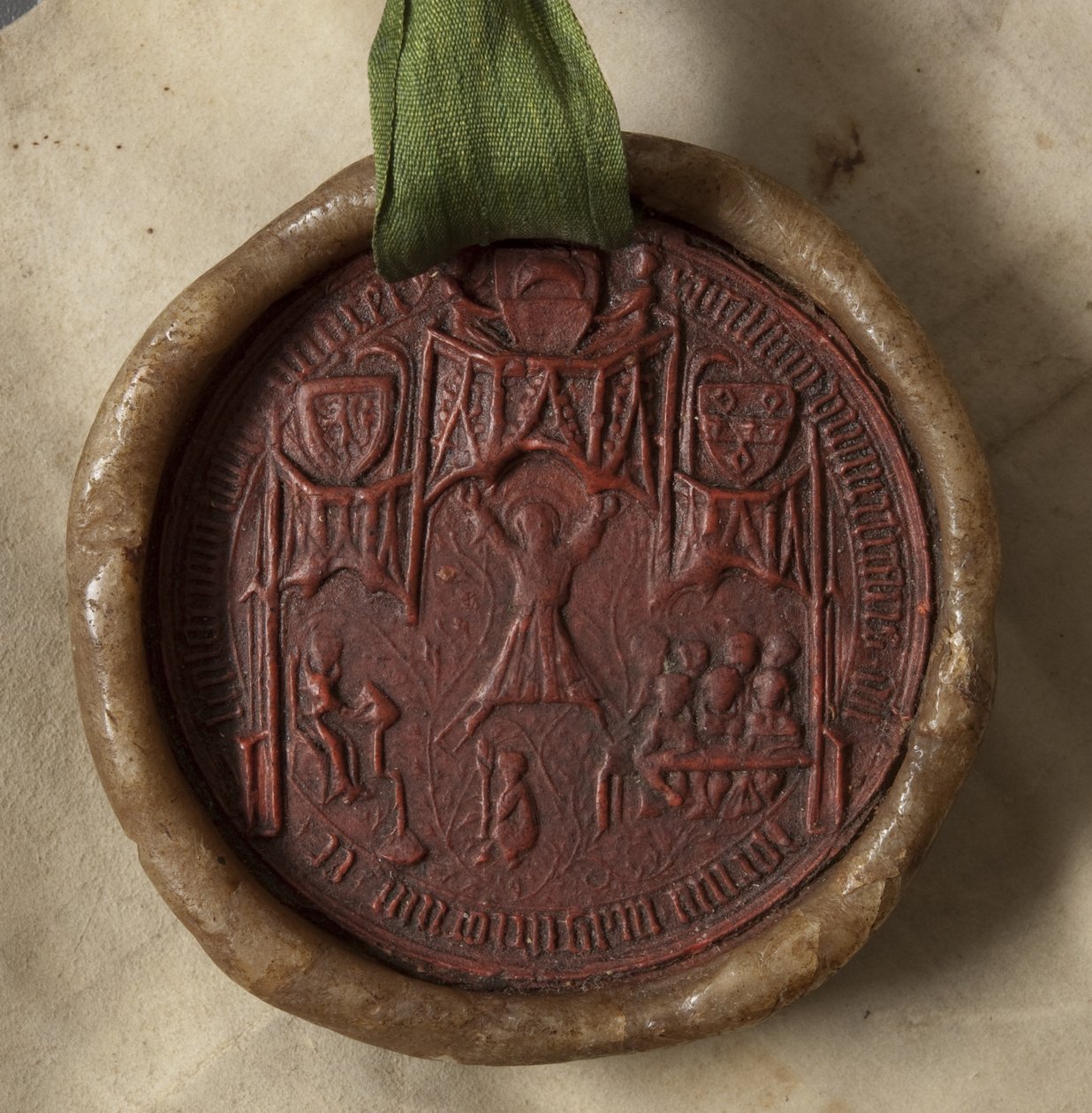 थॉमस जेम्स को विश्वविद्यालय द्वारा जारी किया गया डिप्लोमा, 1626 (मोम सील के साथ मखमल पर स्याही) द्वारा स्कॉटिश स्कूल