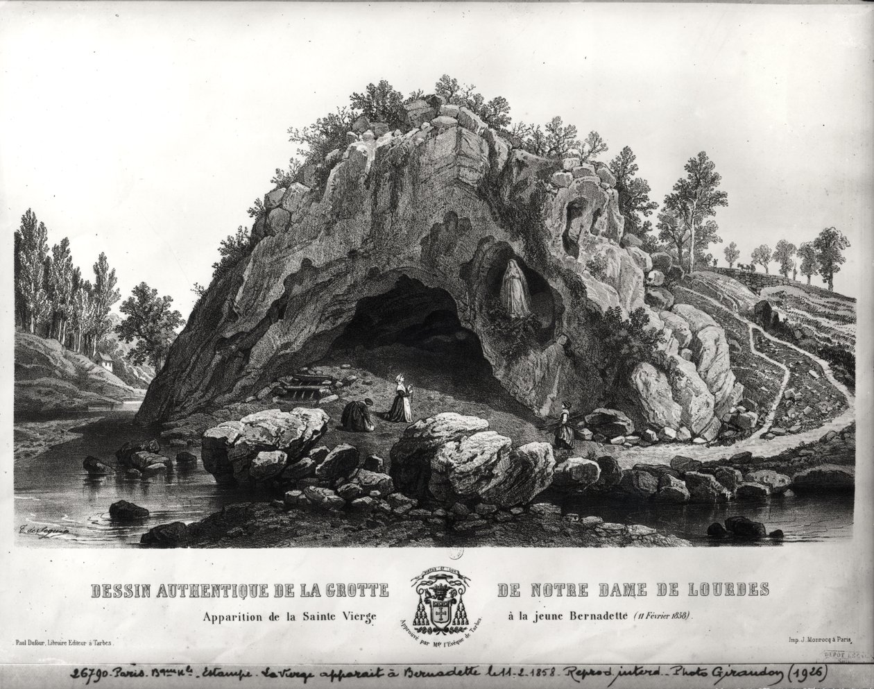 वर्जिन मैरी का बर्नैडट सोबिरस (1844-79) का मूल्यांकन 11 फरवरी 1858, c.1858 द्वारा सेगुिन टी। डे