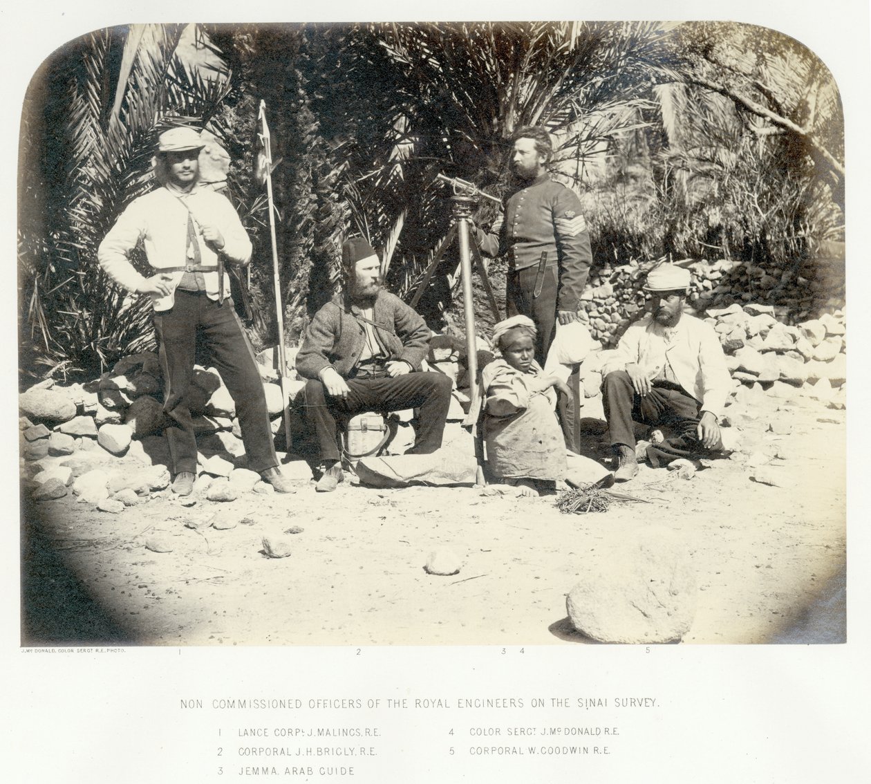 सिनाई सर्वेक्षण, 1868 पर रॉयल इंजीनियर्स के गैर-कमीशन सदस्य द्वारा सार्जेंट जेम्स एम। मैकडॉनल्ड्स