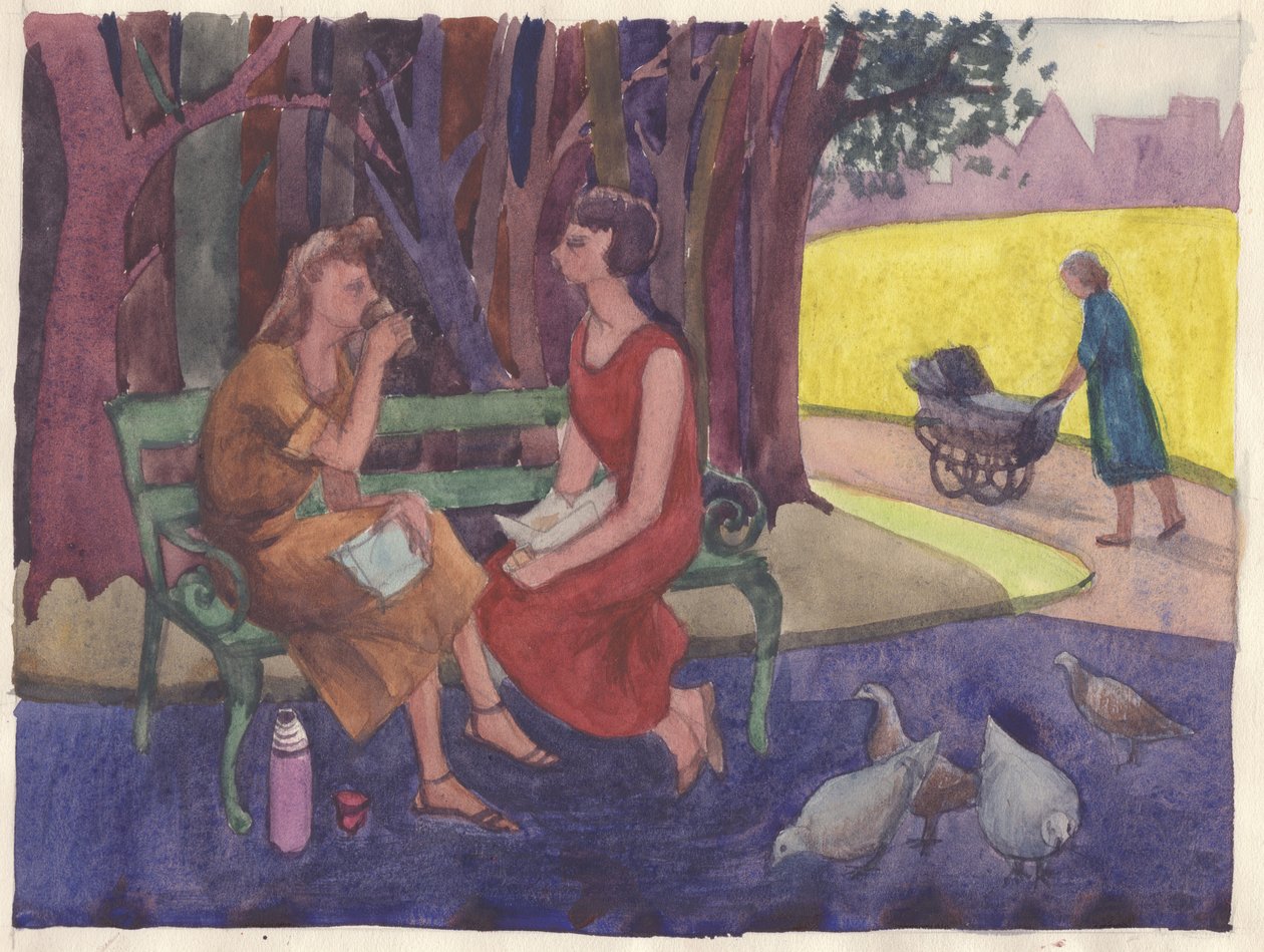 'एन इंसीडेंट इन द पार्क', 1952। द्वारा शर्ली मार्खम