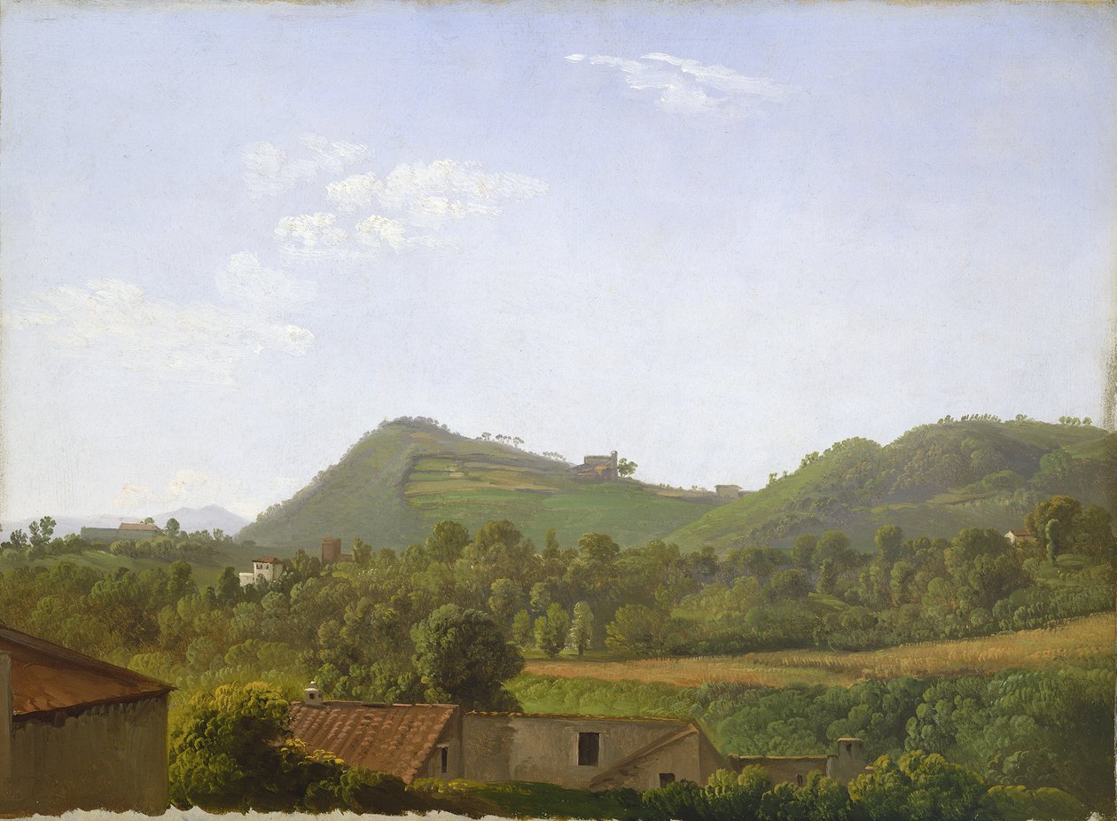 नेपल्स के पास देखें, c.1806 (कैनवास पर कागज पर तेल) द्वारा सिमोन एलेक्जेंडर क्लेमेंट डेनिस