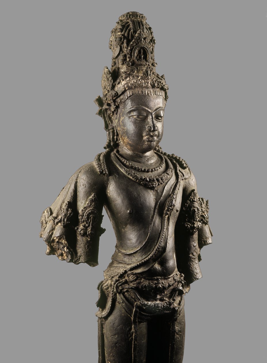 श्रीविजय काल से अविलोकितेश्वर की आकृति, थाईलैंड, 9 वीं -10 वीं शताब्दी (कांस्य) में मिली द्वारा श्रीविजय