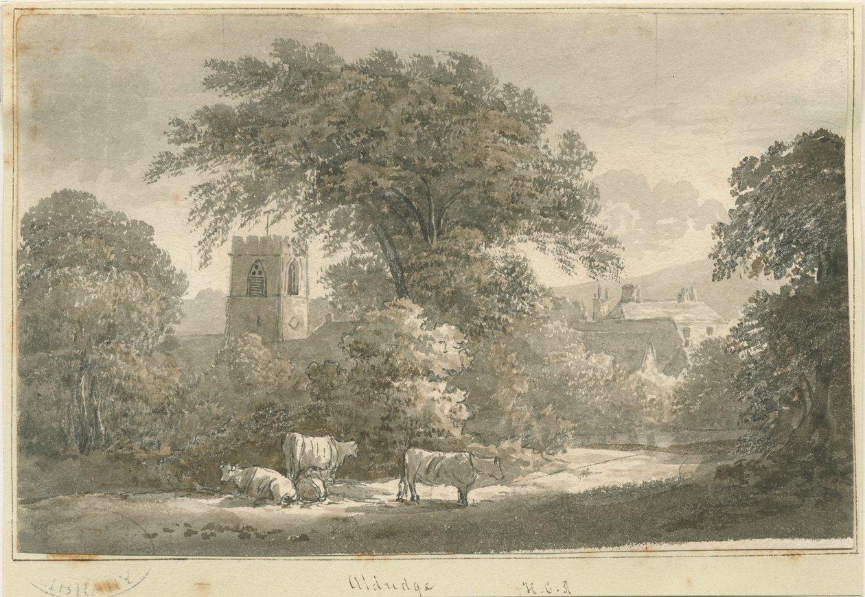 एल्ड्रिज चर्च: उत्कीर्णन, एनडी [1762-1802] द्वारा स्टीबिंग शॉ