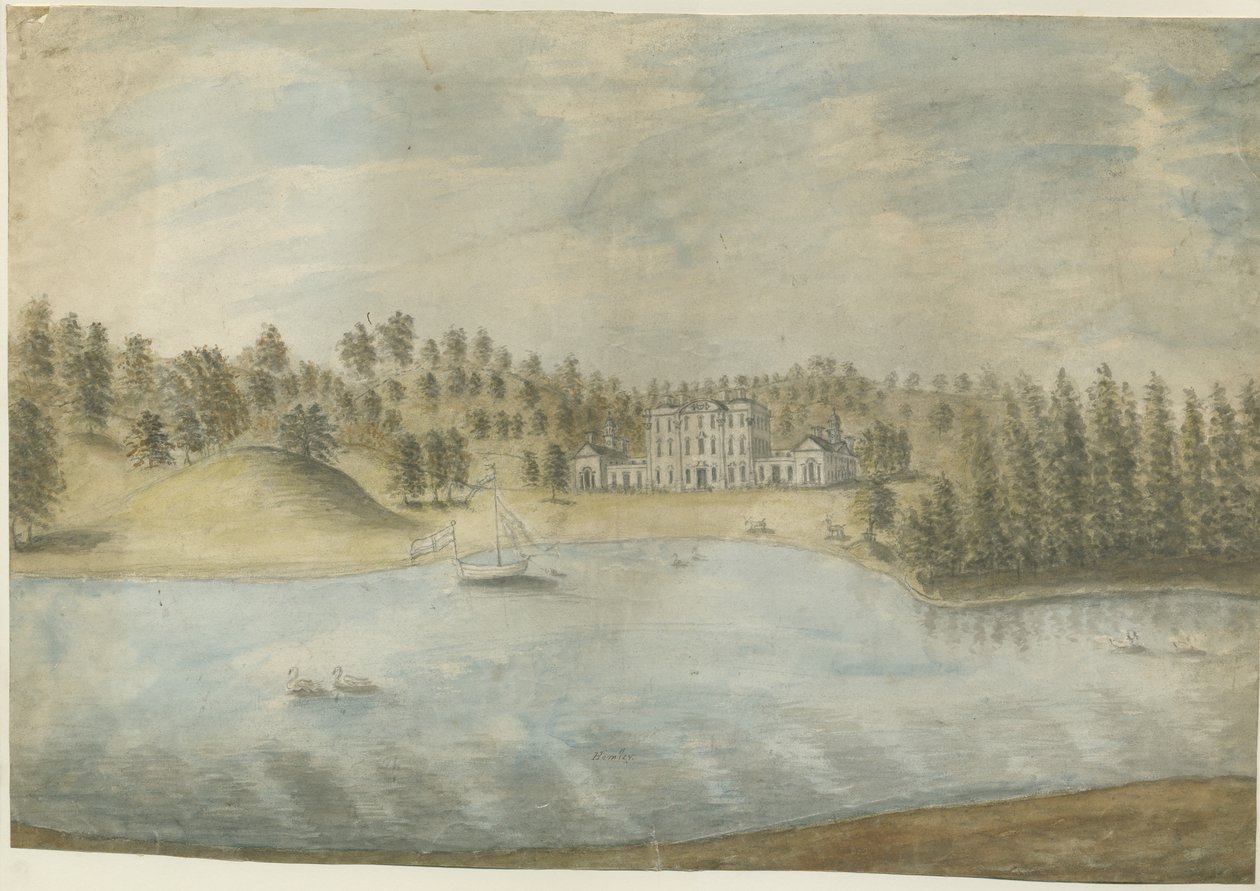 हिले हॉल: वाटर कलर पेंटिंग, एनडी [1762-1798] द्वारा स्टीबिंग शॉ