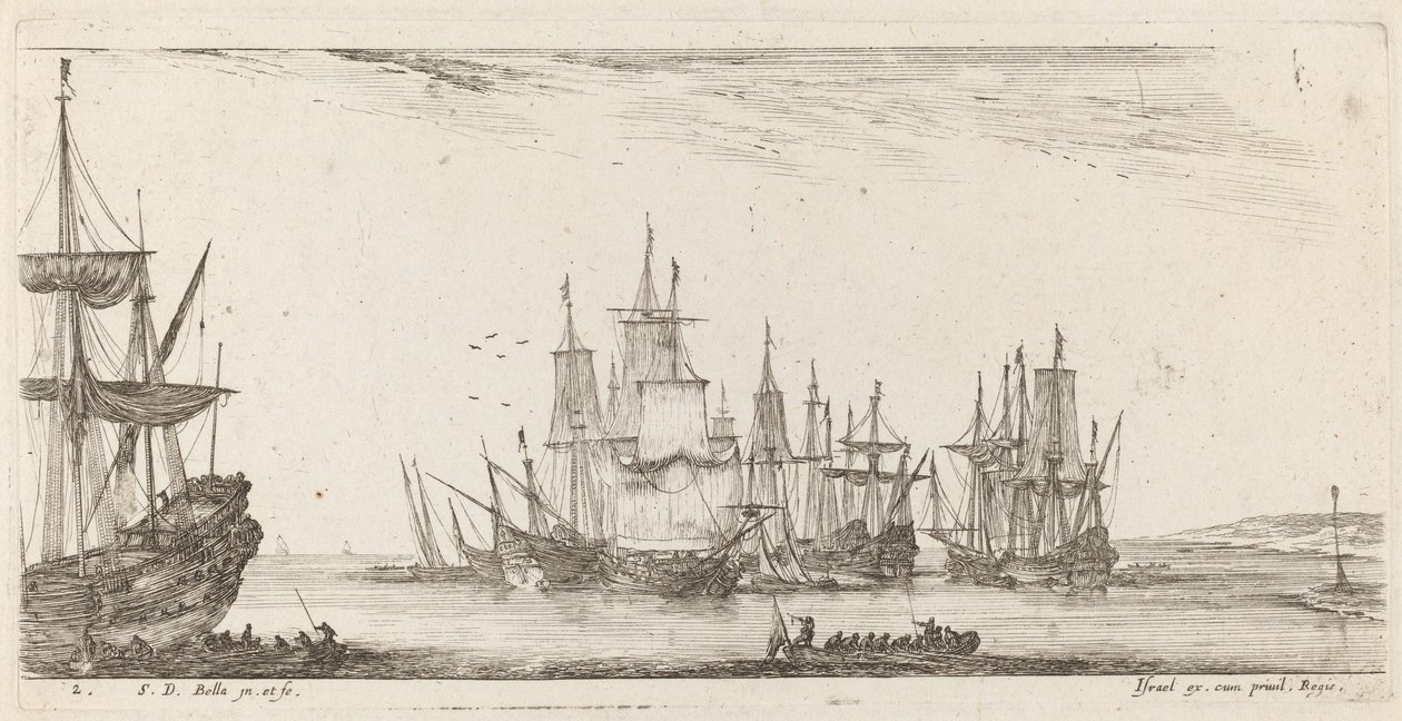 जहाजों का समूह, 1644. द्वारा स्टेफानो डेला बेला