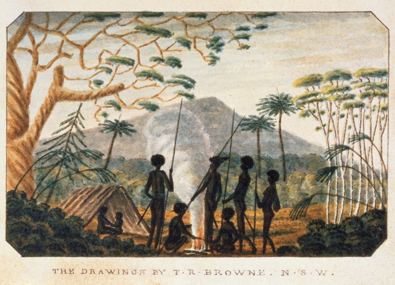 एक अभियान के आसपास आदिवासियों का समूह, 1813 द्वारा टीआर ब्राउन