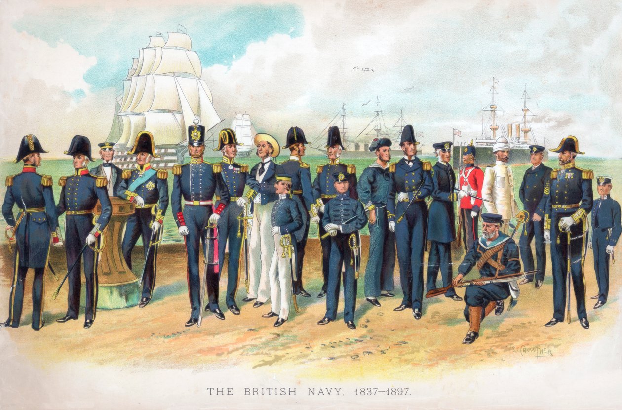 'द ब्रिटिश नेवी, 1837-1897', 20वीं सदी की शुरुआत में। द्वारा टीएस क्राउथर