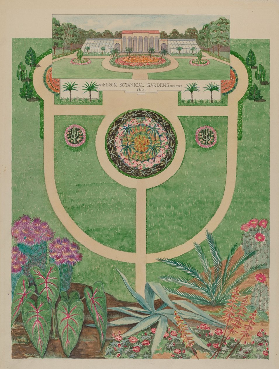 एल्गिन बॉटनिकल गार्डन, सी। 1936. द्वारा तबिया होसियर