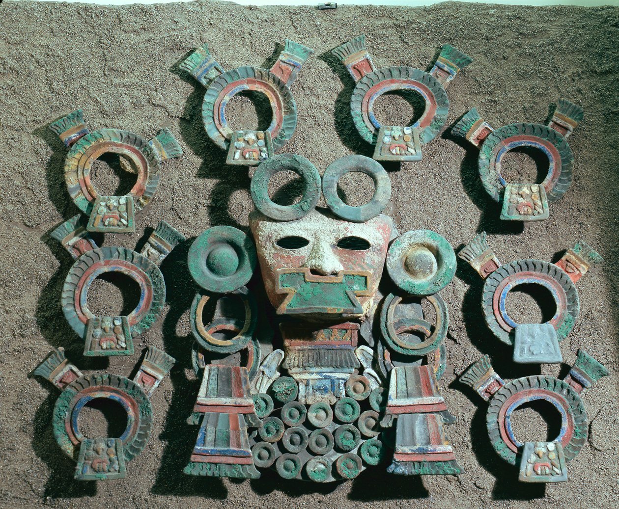 अगरबत्ती (विस्तार), c.350-550 (पॉलिक्रोम टेराकोटा) द्वारा टियोतिहुआकान