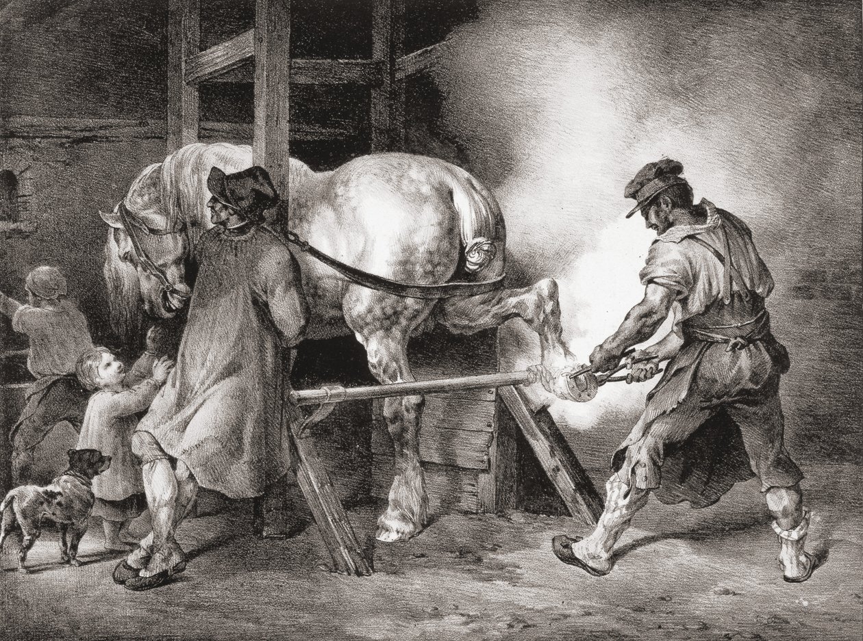 द एरियर, एट्यूड्स डे शेवरो, 1822 से द्वारा थियोडोर गेरिकौल्ट